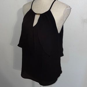 Black sleeveless blouse size large